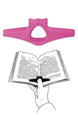 Kitap Okuma Yüzüğü Kedi Modelli - Pembe