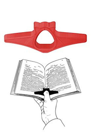 Kitap Okuma Yüzüğü Kedi Modelli - Kırmızı