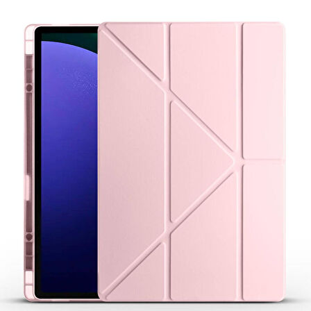 Tab S10 Ultra (X920) / S9 Ultra (X910) / Tab S8 Ultra Uyumlu Kılıf Kalem Bölmeli Standlı Smart Cover