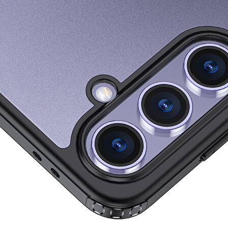Galaxy S25 Kılıf Kamera Korumalı Şeffaf Arka Yüzey New Roll Kapak