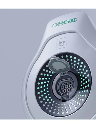 Orge Round Base 22kW Elektrikli Araç Şarj Cihazı | Duvar Tipi Hızlı Şarj İstasyonu | Base Model