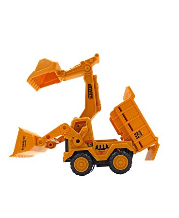 Oyuncak Sürtmeli Buldozer Kepçeli Damperli Kamyon | Eğlenceli ve Dayanıklı! 20cm.