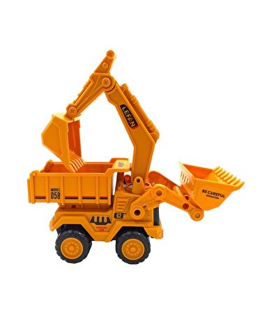 Oyuncak Sürtmeli Buldozer Kepçeli Damperli Kamyon | Eğlenceli ve Dayanıklı! 20cm.