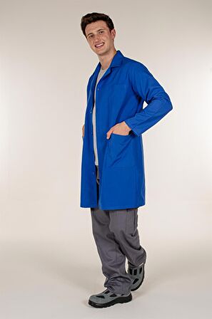 Saks Mavi Erkek İş Önlük