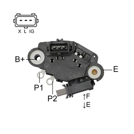Bmw Alternator Konjektor 12v 3 Serisi 5 Serisi - Yunyı 08-040