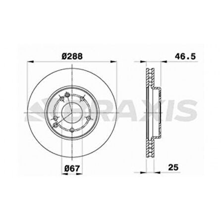 Mercedes Fren Diski On W203 00>07 Cl203 03>08 C209 02>09 W210 96>02 R170 96>04 - Braxıs Ae0105