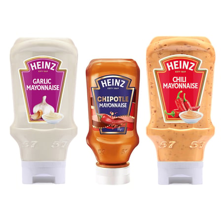 Heinz Mayonez Sarımsaklı 400 gr - Chili Acılı 405 gr - Chipotle 225 gr 3 lü Set