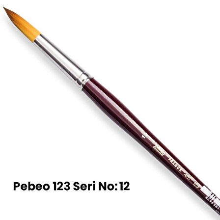 Pebeo 123 Seri Sentetik Yuvarlak Uçlu Fırça No 12