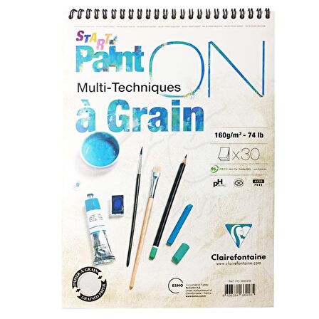 Clairefontaine Paint On Starter Teknik Blok Spiralli 160g A5