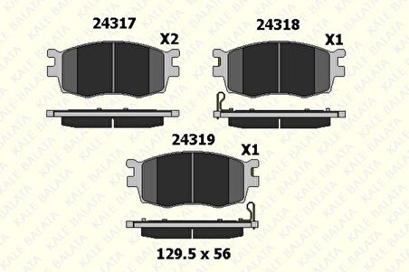 Hyundaı On Fren Balatası Hyundaı Accent Era 2006-2012 Kia Rio 2006-2012 İ20 2008-> - Kale B 24317 177 05 Ans