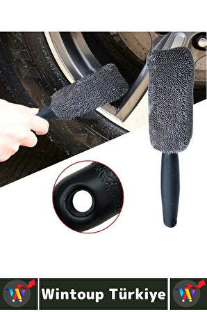 Ergonomik Yüksek Kaliteli Elastik Kolay Temizlenir Mikrofiber Otomobil Lastik Jant Temizleme Fırçası