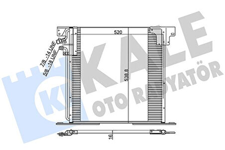 Mercedes Klima Radyatoru V-Class 638/2 97>03 Vito 638 97>03 - Kale 381200