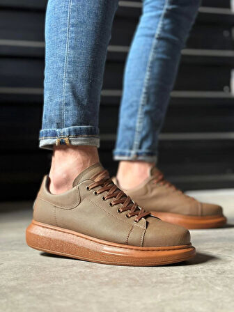 Knack Yüksek Taban Günlük Ayakkabı Tırtıklı 041 Taba