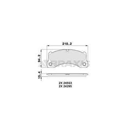 Vag On Fren Balatası Tk Touareg 02> Cayenne 02> Panamera 11> Macan 14> E-Tron Gt 21> - Braxıs Aa0342