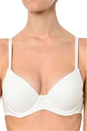 3'lü Paket Kadın Siyah Beyaz Ten Basic Dolgulu Balenli Ortası Ince Kulakçıklı Sütyen 2250