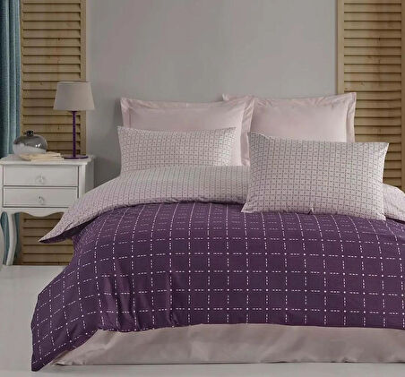 ALTINBAŞAK RANFORCE TEK KİŞİLİK NEVRESİM TAKIMI LEWIS PLUM