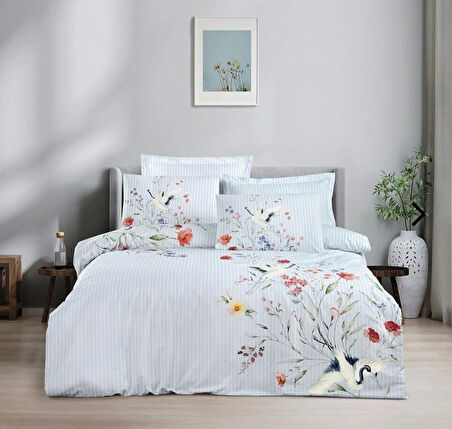 ALTINBAŞAK RANFORCE TEK KİŞİLİK NEVRESİM TAKIMI AVILA SKY