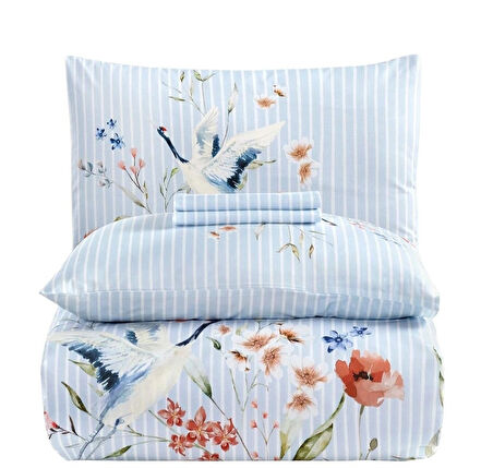 ALTINBAŞAK RANFORCE TEK KİŞİLİK NEVRESİM TAKIMI AVILA SKY