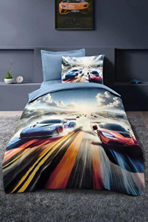 Altınbaşak Ranforce Tek Kişilik Nevresim Takımı Turbo Sky