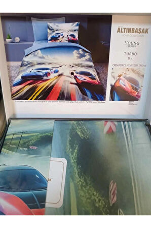 Altınbaşak Ranforce Tek Kişilik Nevresim Takımı Turbo Sky