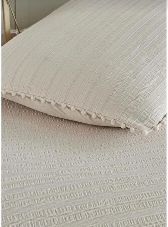 ALTINBAŞAK ÇİFT KİŞİLİK GOFRELİ FİTİLLİ SATEN NEVRESİM TAKIMI EMBOS IVORY