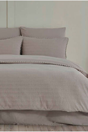 YENİ SEZON GOFRELİ FİTİLLİ SATEN %100 Pamuk Çift Kişilik EMBOSS Nevresim Tkm 6 Parça