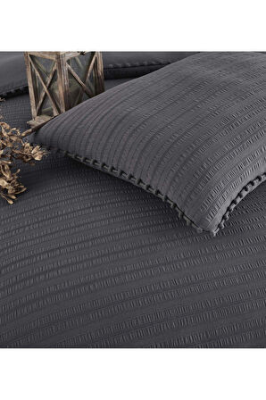 YENİ SEZON GOFRELİ FİTİLLİ SATEN %100 Pamuk Çift Kişilik EMBOSS Nevresim Tkm 6 Parça