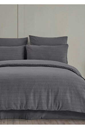 YENİ SEZON GOFRELİ FİTİLLİ SATEN %100 Pamuk Çift Kişilik EMBOSS Nevresim Tkm 6 Parça