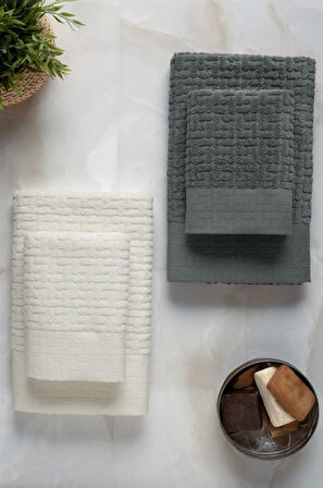 Altınbaşak Bambi Banyo Seti Antrasit Krem