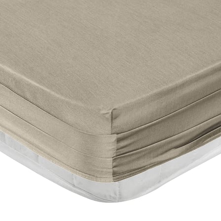 Linestyle Tek Kişilik %100 Pamuk Saten Lastikli Çarşaf 100x200+35 cm Bej