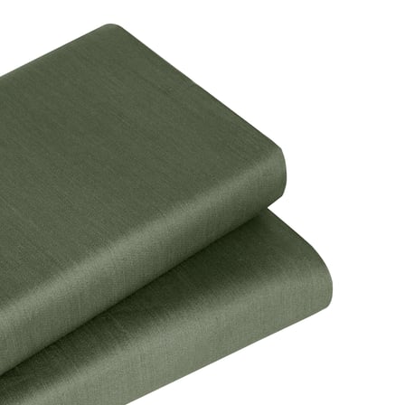 Linestyle Tek Kişilik %100 Pamuk Saten Lastikli Çarşaf 100x200+35 cm Haki