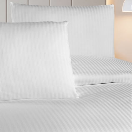 Linestyle King Size Kişilik %100 Pamuk Saten (90 Tel) Nevresim Seti Beyaz (3 Parça)