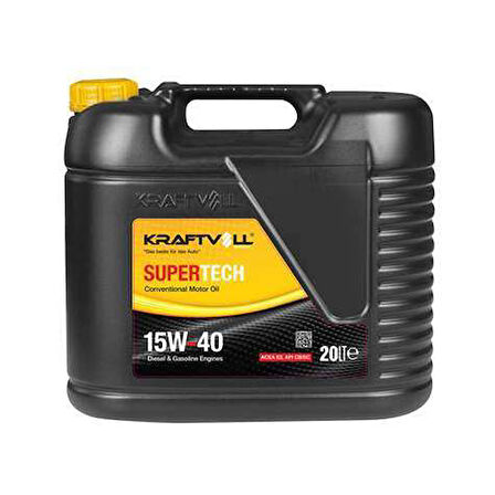 Yag & Antıfırız Motor Yagı Benzin-Dizel 15w40 Mineral E2 Cb/sc 20lt. - Kraftvoll 17011024