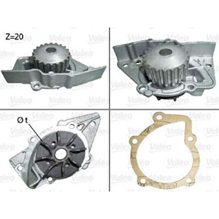 Psa Devirdaım Su Pompası 405 II C15d Xud7 Xud9 Partner Berlingo Xud9 Expert Jumpy Scudo P806 Evasıon Xud - Valeo 506117