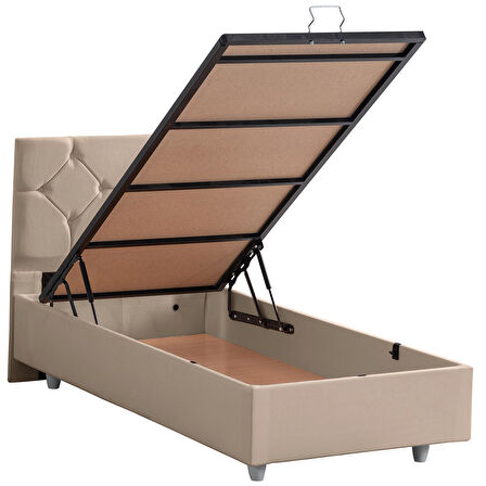 Setay Glamis Tek Kişilik Bej Baza + Başlık 100 x 200 cm
