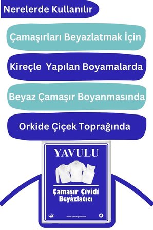 Çamaşır Çividi Mavi Toz Çivit Çamaşır Beyazlatıcı Çamaşır Çiviti 1 Paket 50Gr