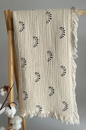 100*120 cm %100 Organik 4 katlı müslin Krinkıl Bebek/Çocuk battaniyesi-Örtüsü