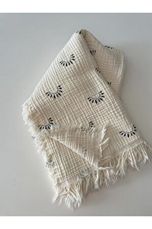 100*120 cm %100 Organik 4 katlı müslin Krinkıl Bebek/Çocuk battaniyesi-Örtüsü