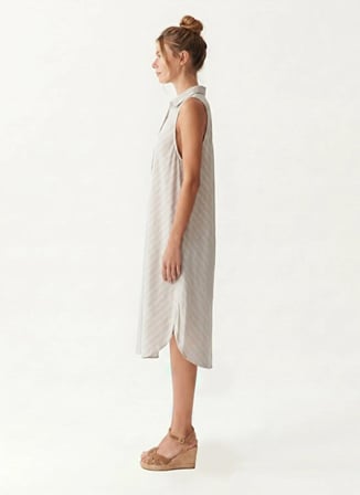 Ekru Kadın  Rayon Elbise 26Ykel7096X
