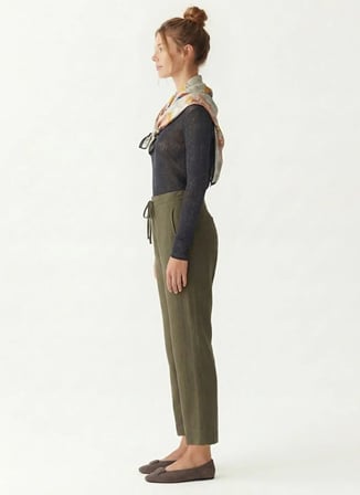 Yargıcı Haki Kadın Tapered Fit Pantolon 26YKPN3018X