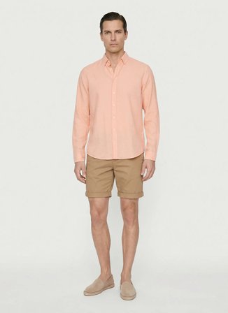 Yargıcı Somon Erkek Slim Fit Gömlek 26YEGM6008X