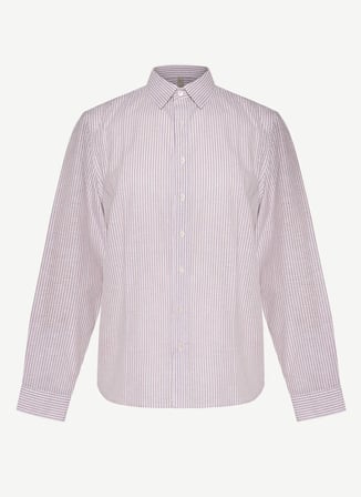 Yargıcı Kahve Erkek Regular Fit Çizgili Gömlek 26YEGM6006X