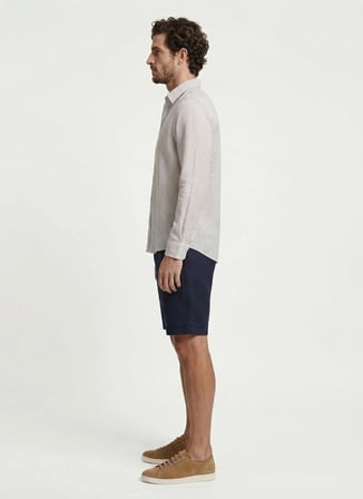 Yargıcı Kahve Erkek Regular Fit Çizgili Gömlek 26YEGM6006X