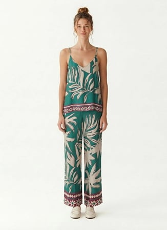Yeşil Kadın %100 Rayon Pantolon 26YKPN3027X