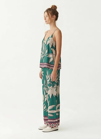 Yeşil Kadın %100 Rayon Pantolon 26YKPN3027X