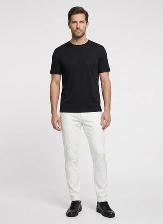 Yargıcı Siyah Erkek Regular Fit T-Shirt 26YETR2014X