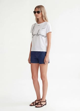Yargıcı Ekru Kadın Regular Fit T-Shirt 26YKTS9018X