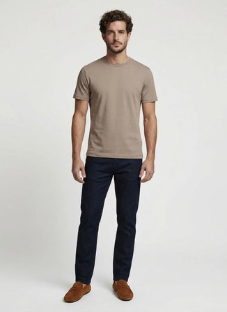 Yargıcı Vizon Erkek Regular Fit T-Shirt 26YETS9004X