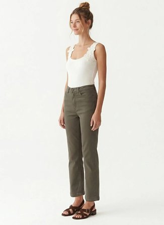 Yargıcı Koyu Haki Kadın Pantolon 26YKPN3061X