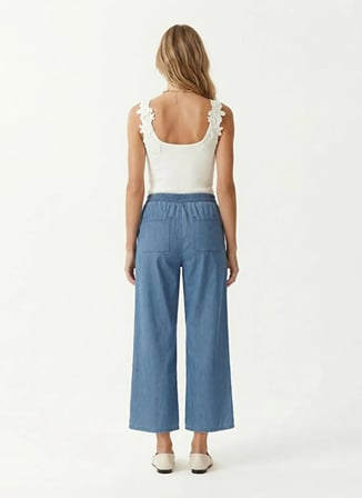 Yargıcı Açık Mavi Kadın Loose Fit Pantolon 26YKPN3065X